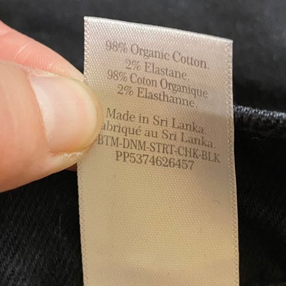 Everlane The Original Cheeky High Rise Black Denim Cropped Jeans Women's Size 27 - Picture 6 of 16